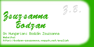 zsuzsanna bodzan business card