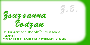 zsuzsanna bodzan business card